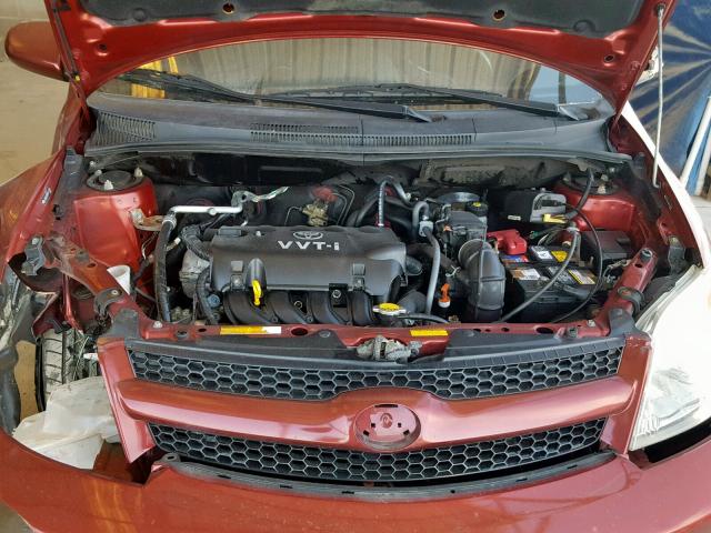 JTKKT624665021300 - 2006 TOYOTA SCION XA BURGUNDY photo 7