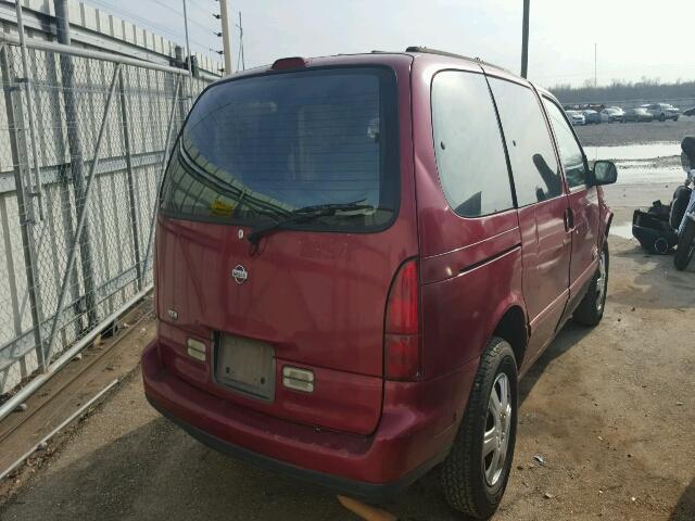 4N2DN11WXSD816833 - 1995 NISSAN QUEST XE/G BURGUNDY photo 4