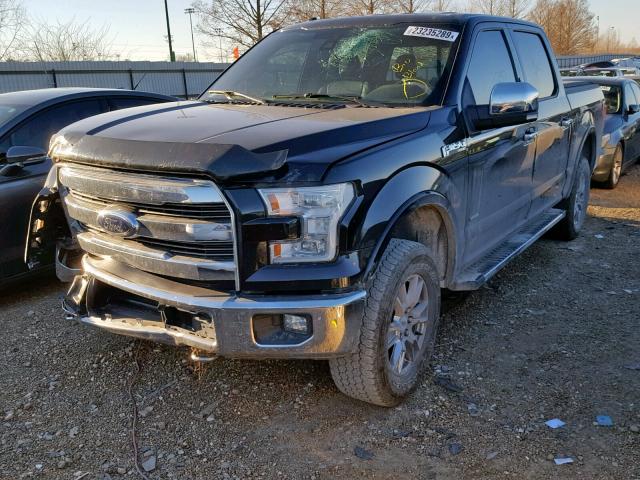 1FTEW1EG2FKE49161 - 2015 FORD F150 SUPER BLACK photo 2