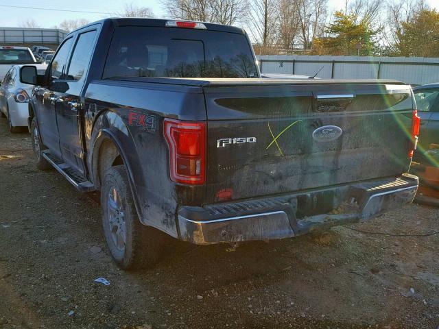 1FTEW1EG2FKE49161 - 2015 FORD F150 SUPER BLACK photo 3