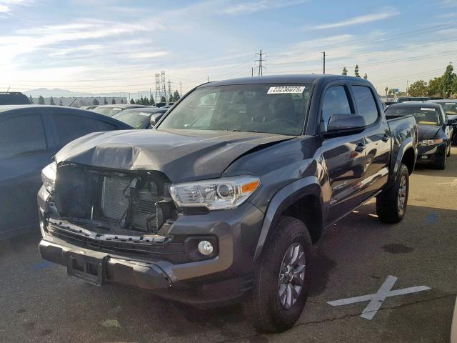 3TMAZ5CN7HM038302 - 2017 TOYOTA TACOMA DOU GRAY photo 2