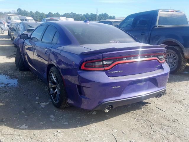 2C3CDXEJXGH197071 - 2016 DODGE CHARGER SR PURPLE photo 3