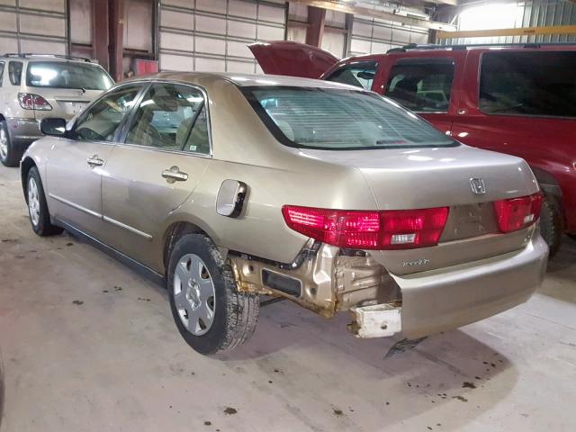 1HGCM56455A181625 - 2005 HONDA ACCORD LX GOLD photo 3