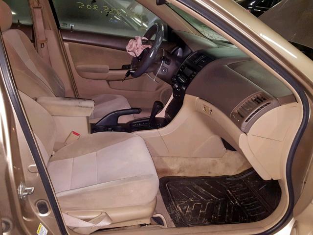 1HGCM56455A181625 - 2005 HONDA ACCORD LX GOLD photo 5