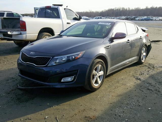 KNAGM4A70F5529706 - 2015 KIA OPTIMA LX BLUE photo 2