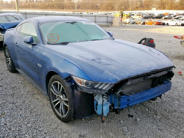 1FA6P8CF1H5333106 - 2017 FORD MUSTANG GT BLUE photo 1