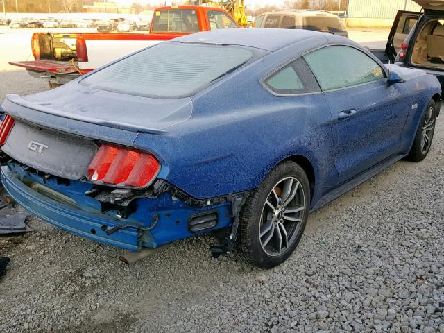 1FA6P8CF1H5333106 - 2017 FORD MUSTANG GT BLUE photo 4