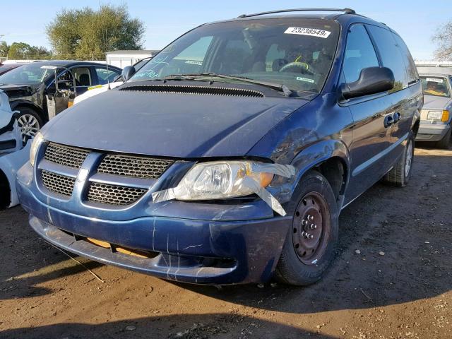 2B4GP44392R623449 - 2002 DODGE GRAND CARA BLUE photo 2