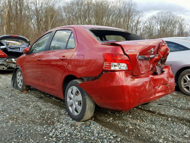 JTDBT923384026334 - 2008 TOYOTA YARIS RED photo 3