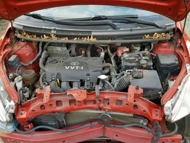 JTDBT923384026334 - 2008 TOYOTA YARIS RED photo 7