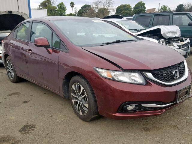 19XFB2F93DE231087 - 2013 HONDA CIVIC EXL BURGUNDY photo 1