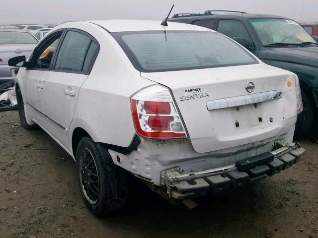 3N1AB6AP9AL647789 - 2010 NISSAN SENTRA 2.0 WHITE photo 3