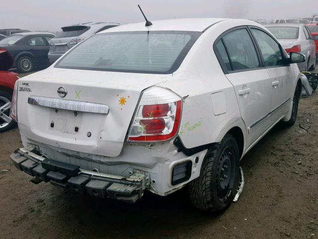 3N1AB6AP9AL647789 - 2010 NISSAN SENTRA 2.0 WHITE photo 4