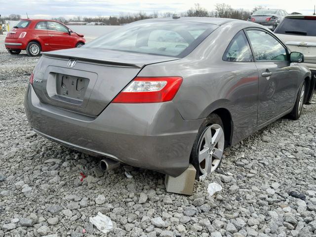 2HGFG12837H568894 - 2007 HONDA CIVIC EX GRAY photo 4