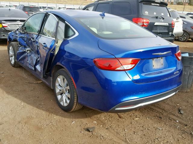 1C3CCCCB0FN663930 - 2015 CHRYSLER 200 C BLUE photo 3