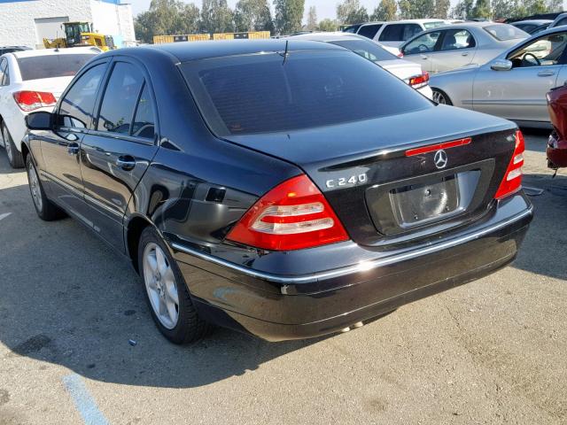 WDBRF61J92F251985 - 2002 MERCEDES-BENZ C 240 BLACK photo 3