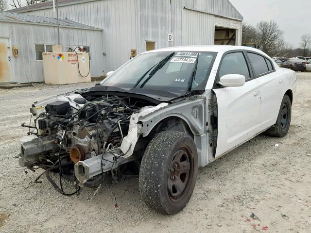 2C3CDXAT2DH546789 - 2013 DODGE CHARGER PO WHITE photo 2