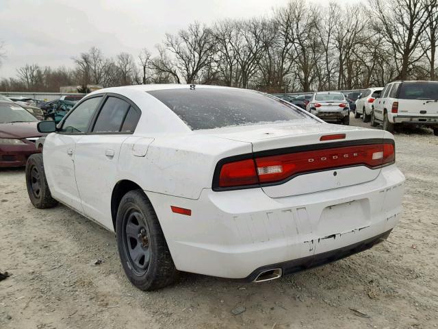 2C3CDXAT2DH546789 - 2013 DODGE CHARGER PO WHITE photo 3