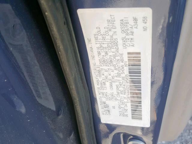 5TDBT44A92S105095 - 2002 TOYOTA SEQUOIA SR 蓝色 照片 10