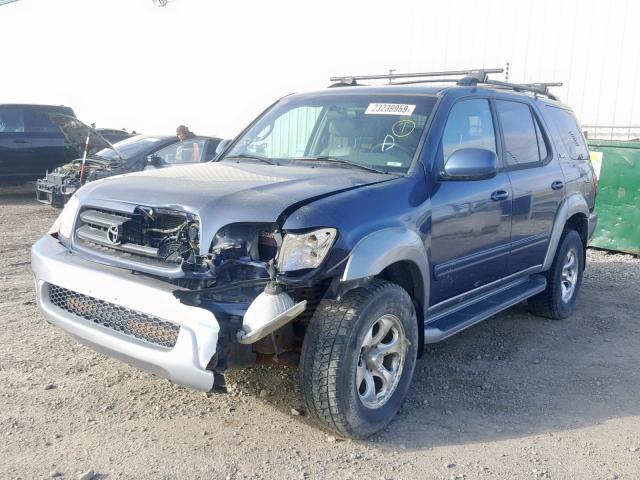 5TDBT44A92S105095 - 2002 TOYOTA SEQUOIA SR 蓝色 照片 2
