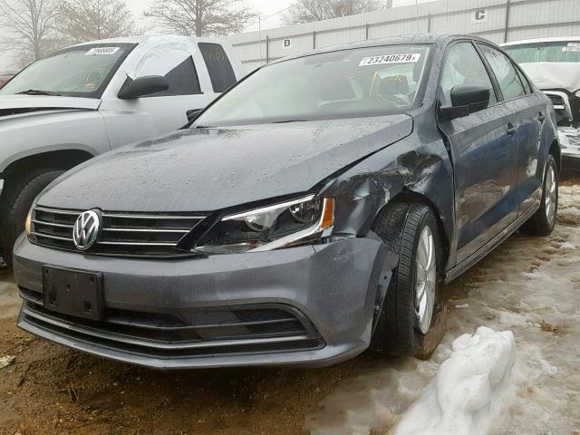 3VWD17AJ4FM215558 - 2015 VOLKSWAGEN JETTA SE GRAY photo 2