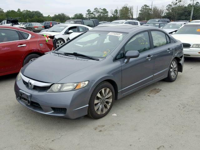 1HGFA168X9L015435 - 2009 HONDA CIVIC EX GRAY photo 2