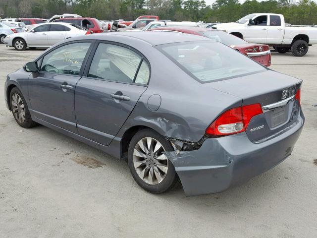 1HGFA168X9L015435 - 2009 HONDA CIVIC EX GRAY photo 3