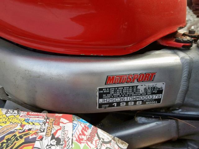 JH2SC3610WM000378 - 1998 HONDA VTR1000 F RED photo 10