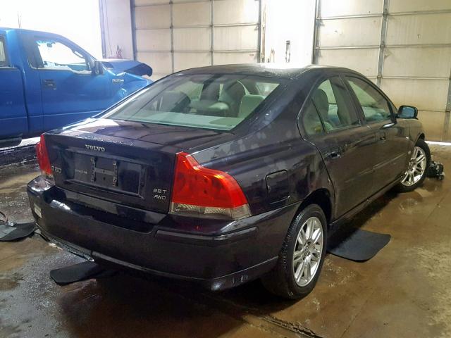 YV1RH592362548177 - 2006 VOLVO S60 2.5T BLACK photo 4