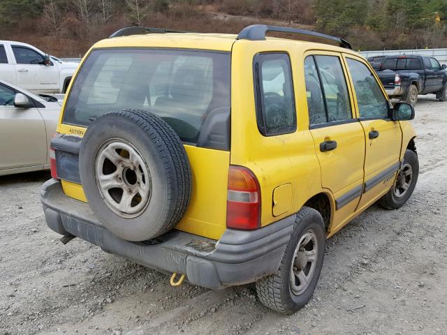 2CNBJ13C736949344 - 2003 CHEVROLET TRACKER YELLOW photo 4