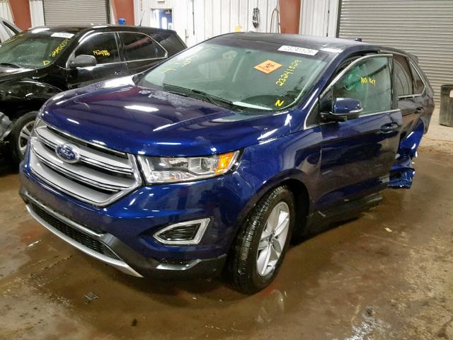 2FMPK4J92GBC58201 - 2016 FORD EDGE SEL BLUE photo 2