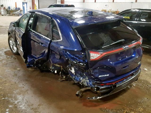 2FMPK4J92GBC58201 - 2016 FORD EDGE SEL BLUE photo 3