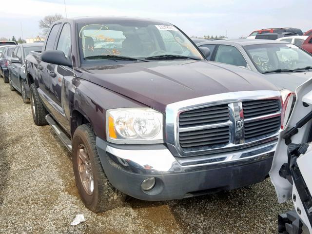 1D7HW48K75S306256 - 2005 DODGE DAKOTA QUA MAROON photo 1