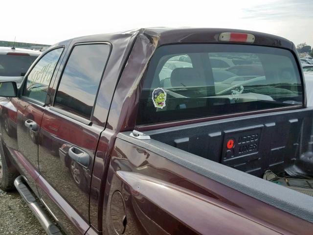 1D7HW48K75S306256 - 2005 DODGE DAKOTA QUA MAROON photo 9