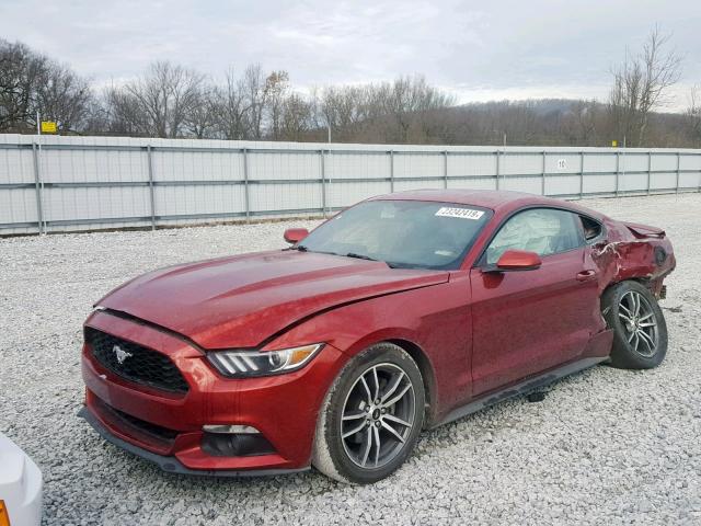 1FA6P8TH7G5227209 - 2016 FORD MUSTANG RED photo 2