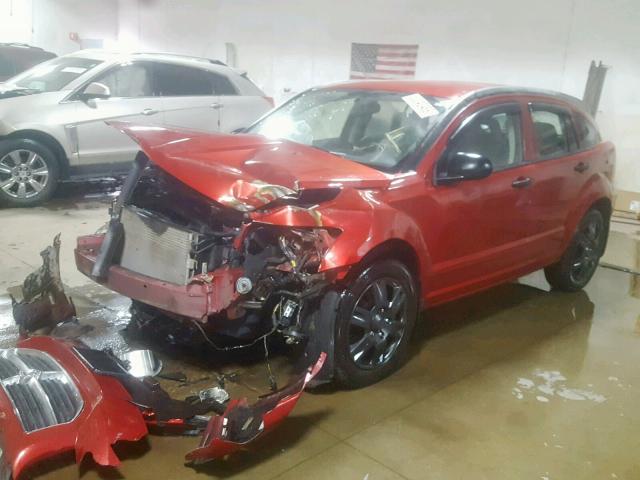 1B3HB48B58D657148 - 2008 DODGE CALIBER SX RED photo 2