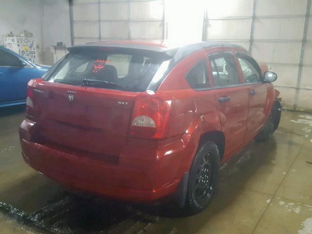 1B3HB48B58D657148 - 2008 DODGE CALIBER SX RED photo 4