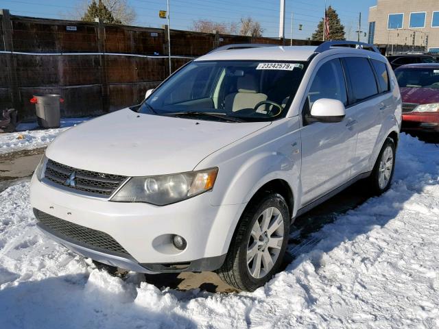 JA4MT41X78Z004267 - 2008 MITSUBISHI OUTLANDER WHITE photo 2