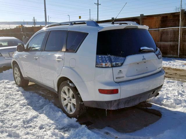 JA4MT41X78Z004267 - 2008 MITSUBISHI OUTLANDER WHITE photo 3