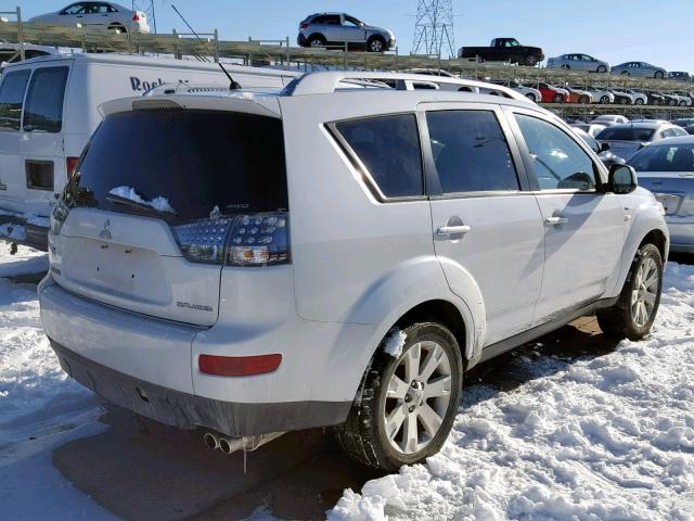 JA4MT41X78Z004267 - 2008 MITSUBISHI OUTLANDER WHITE photo 4