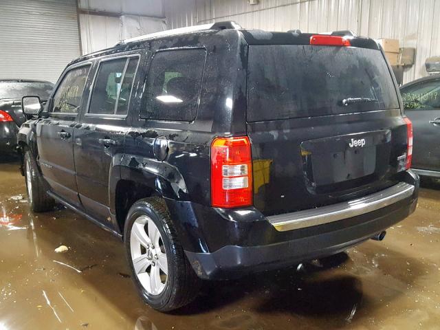 1C4NJPCB6ED692306 - 2014 JEEP PATRIOT LI BLACK photo 3