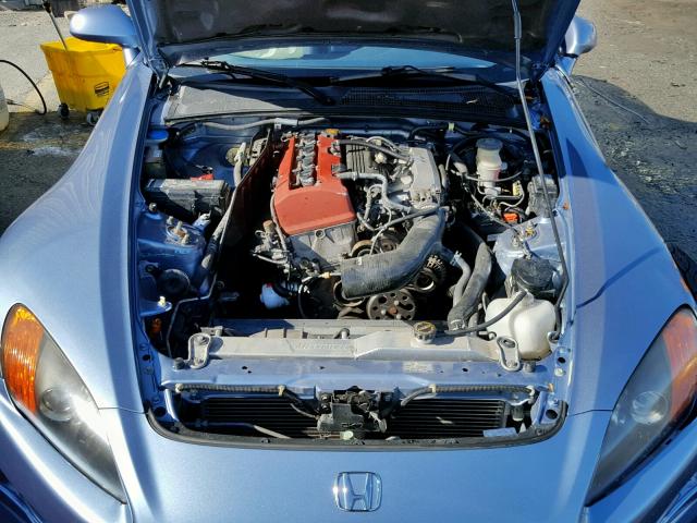 JHMAP114X2T004127 - 2002 HONDA S2000 BLUE photo 7