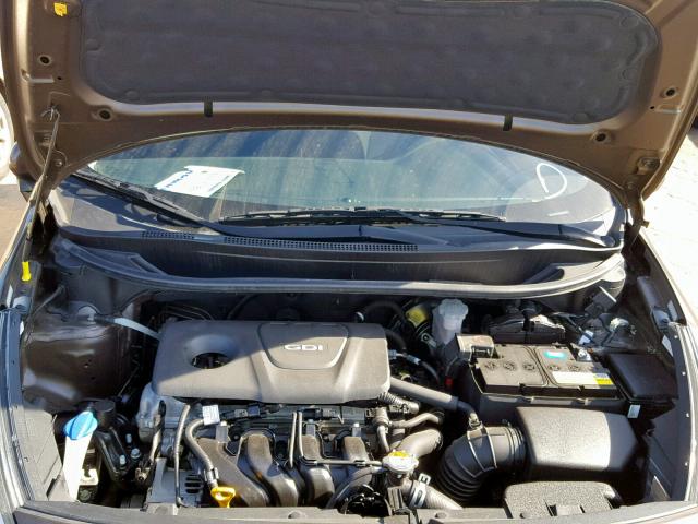 KNADN4A35G6681540 - 2016 KIA RIO EX BROWN photo 7