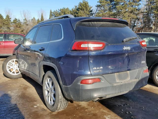 1C4PJMCBXFW784936 - 2015 JEEP CHEROKEE L BLUE photo 3