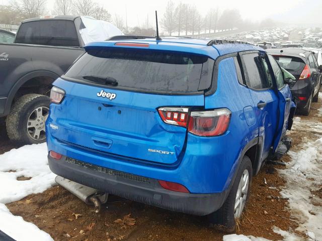 3C4NJCAB6JT122483 - 2018 JEEP COMPASS SP BLUE photo 4