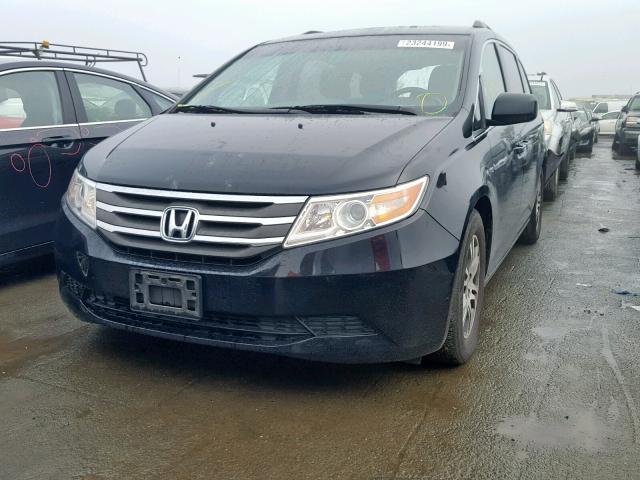 5FNRL5H66BB094667 - 2011 HONDA ODYSSEY EX BLACK photo 2