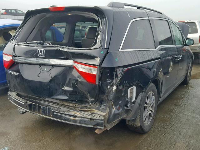 5FNRL5H66BB094667 - 2011 HONDA ODYSSEY EX BLACK photo 4