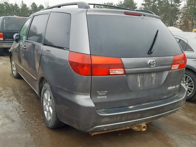 5TDZA23C04S206184 - 2004 TOYOTA SIENNA CE SILVER photo 3