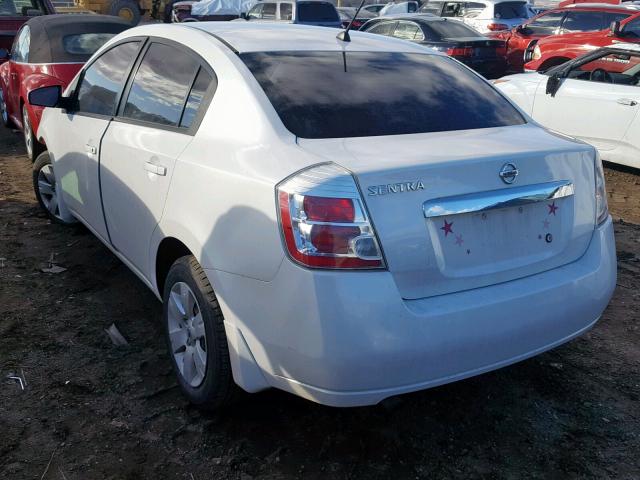 3N1AB6AP9AL644486 - 2010 NISSAN SENTRA 2.0 WHITE photo 3