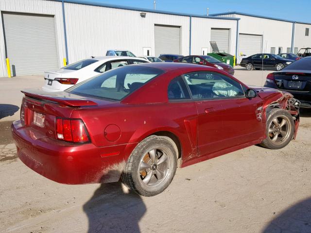 1FAFP40493F423263 - 2003 FORD MUSTANG RED photo 4